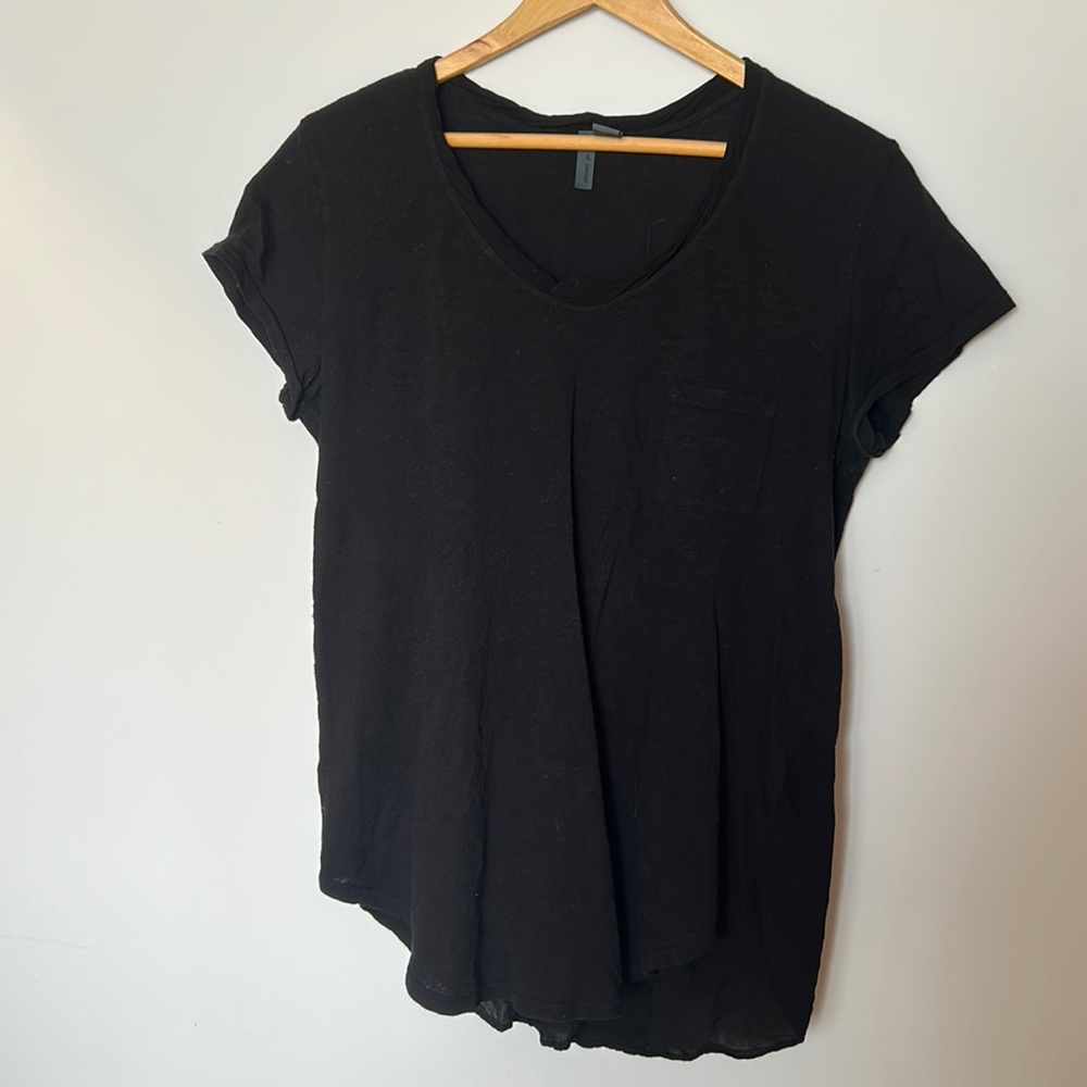 Left of Centre black t shirt from Anthropologie